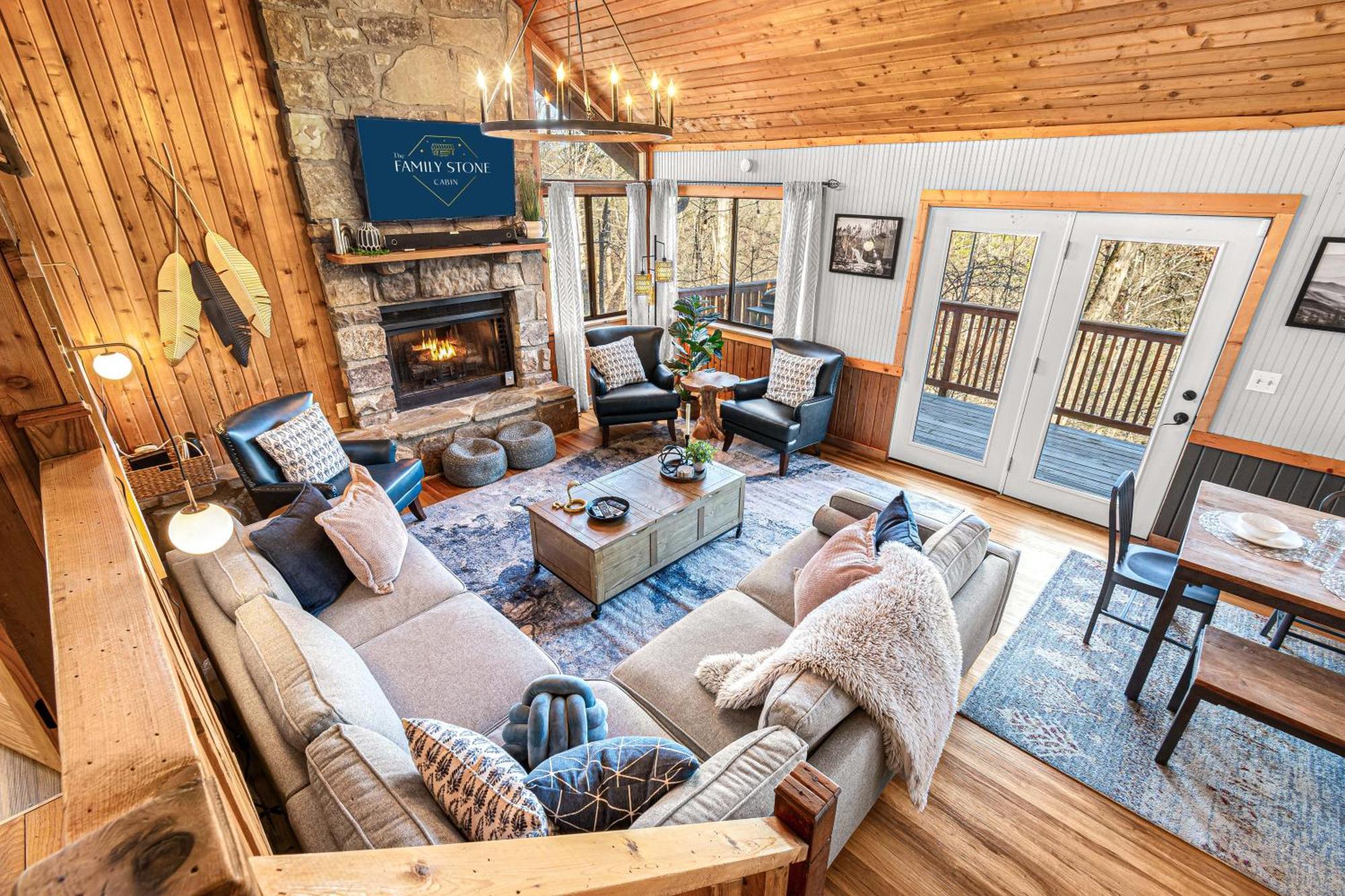 The Family Stone Luxe Cabin Sleeps 12 Hot Tub Dogfriendly Dollywood Pigeon Forge Luaran gambar